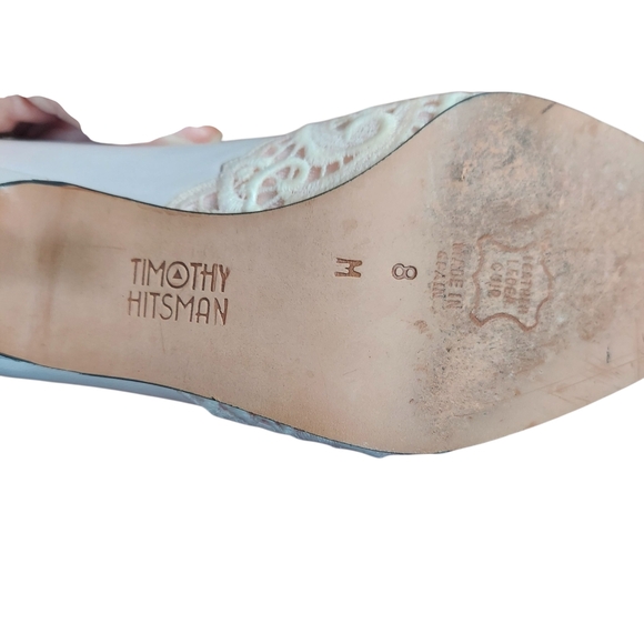 Timothy Hitsman Pink and White Heels with Classic Pump Design - Picture 14 of 16